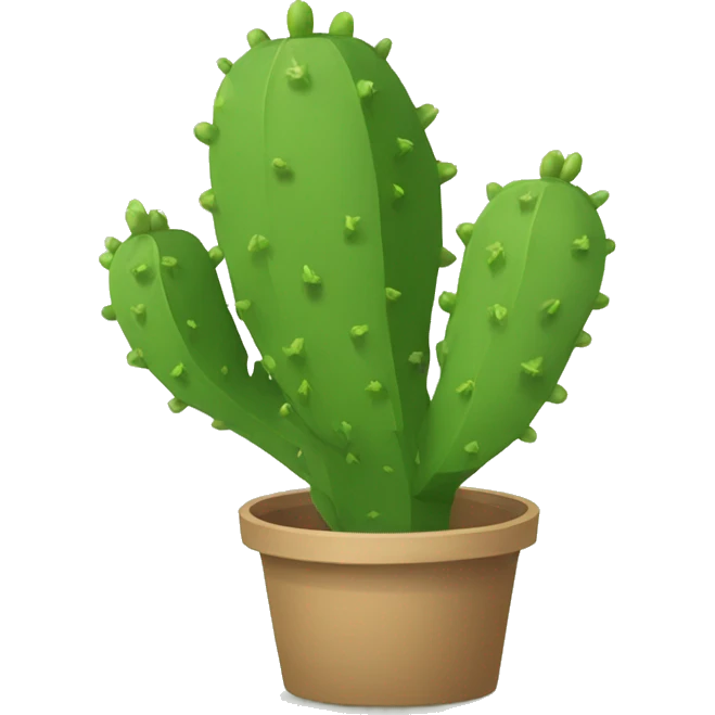 single flat Nopal without pot emoji