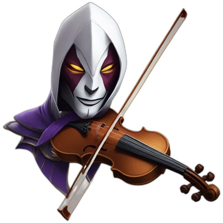 jhin of league of legend with violin emoji
