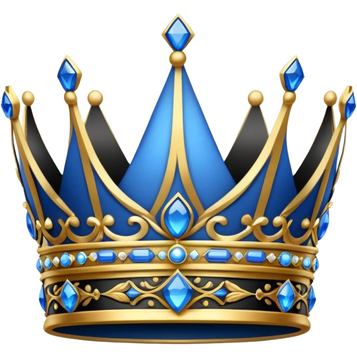 blue and black crown emoji