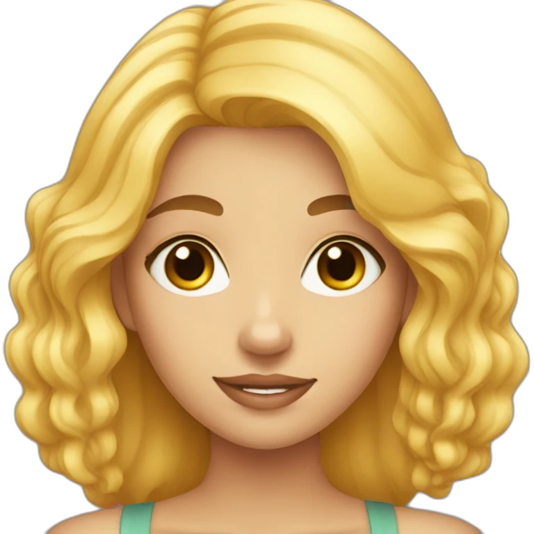 blonde girl with two pumpkins emoji
