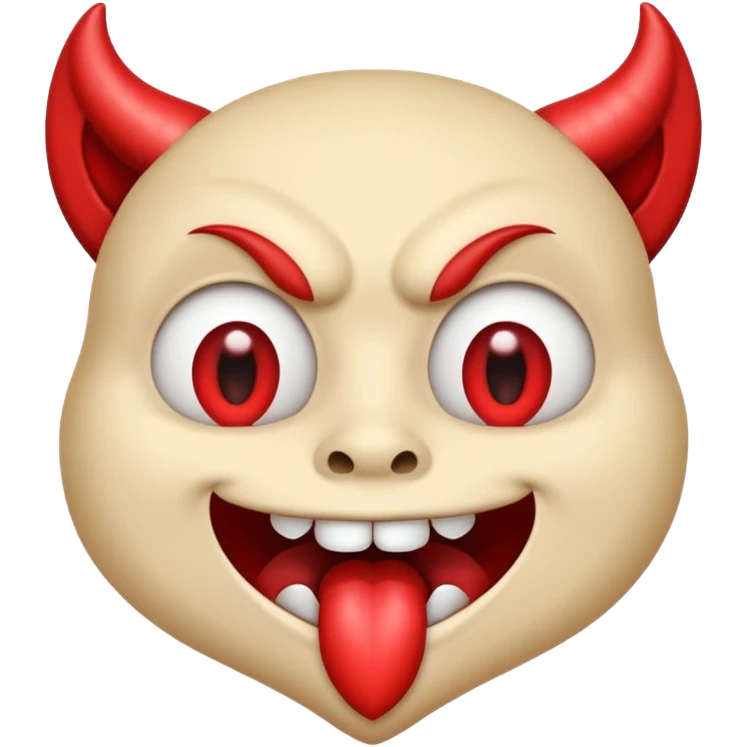 Devil's face? With heart-shaped eyes. An open, drooling mouth. style amoureux  emoji