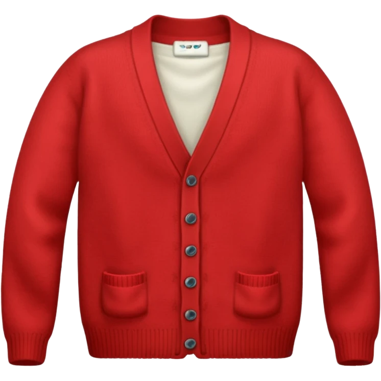 simple red cardigan emoji