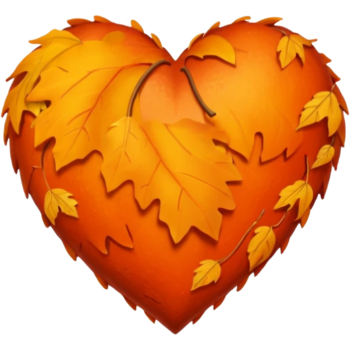 Autumn and heart emoji