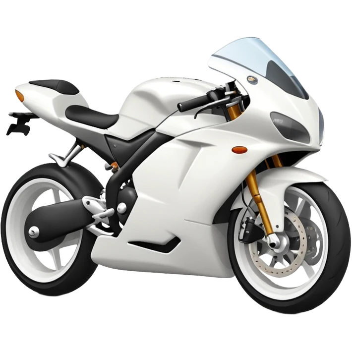 White  naked sport bike emoji