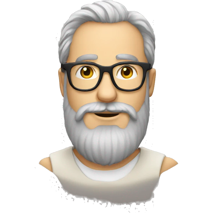 Majestic french bearded person with glasses emoji