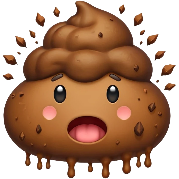 Exploding poop emoji emoji