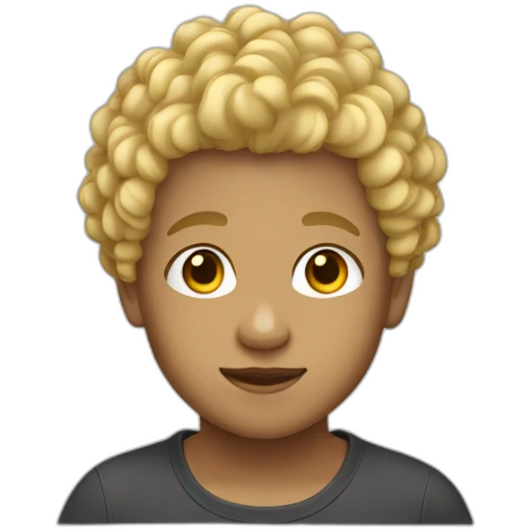 blonde curly mixed boy emoji