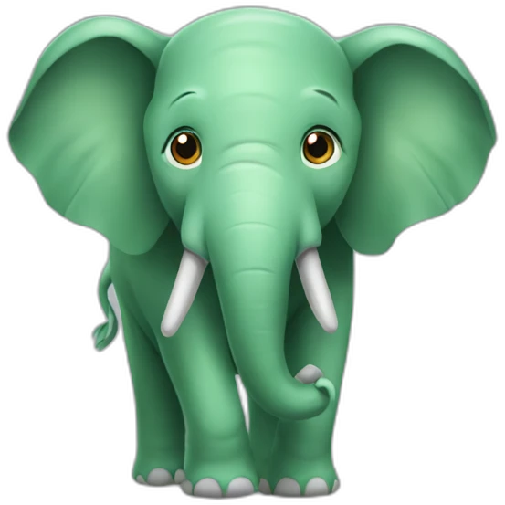 elefante verde emoji