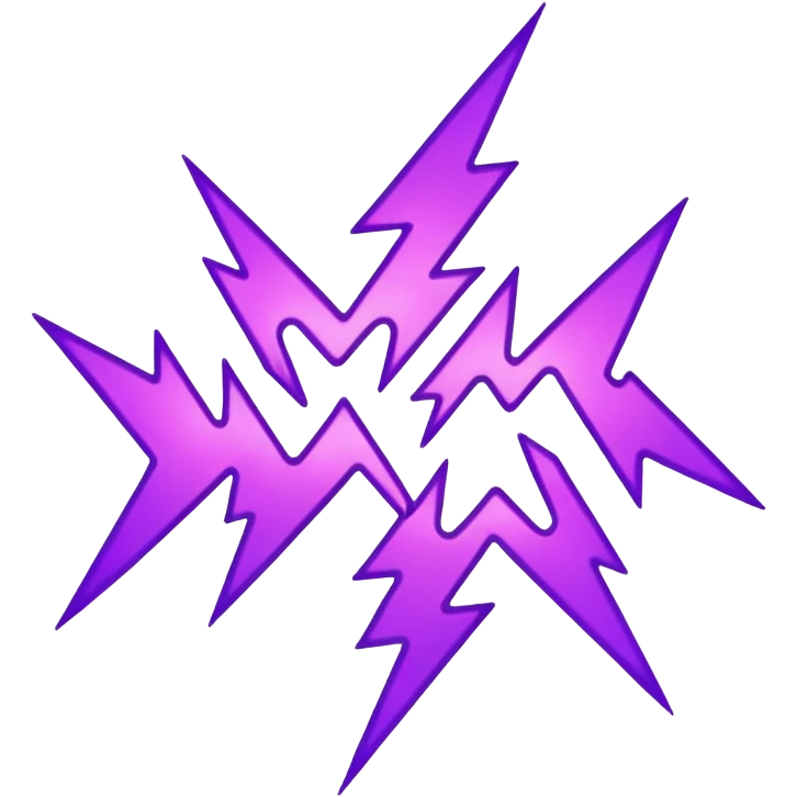 Purple lightning emoji