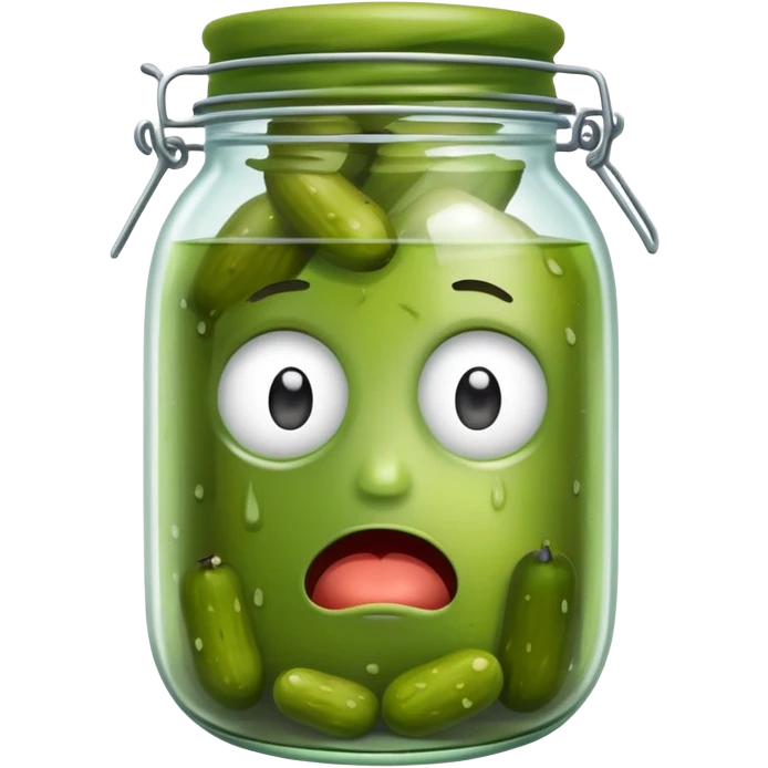 Someone in a pickle emoji