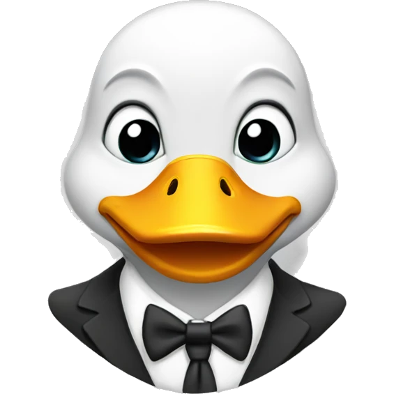 Duck with suit emoji