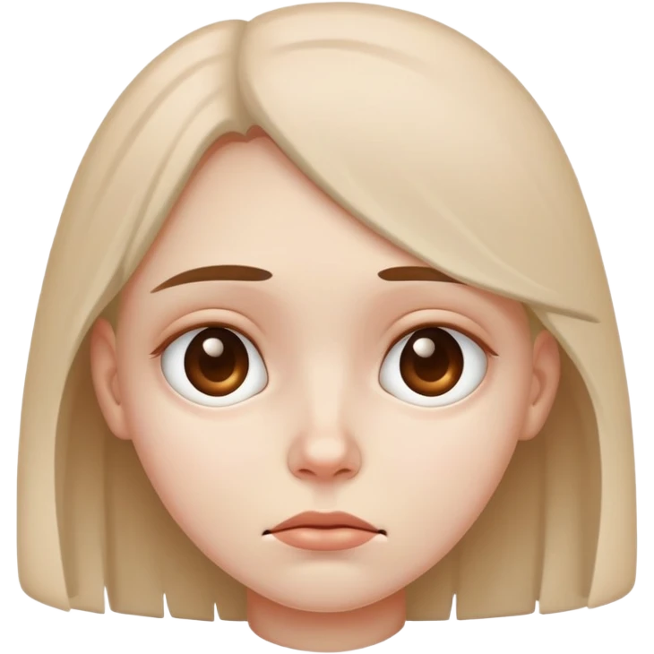 brown sad blind girl emoji