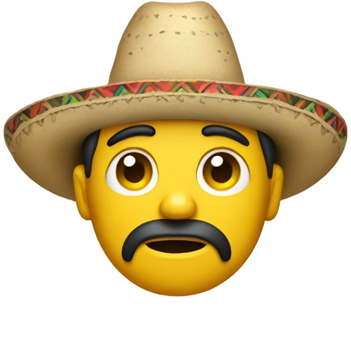 Crying Mexican man with sombrero emoji