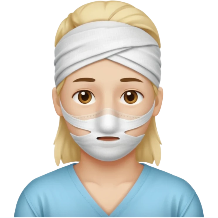 nose with a bandage on it emoji
