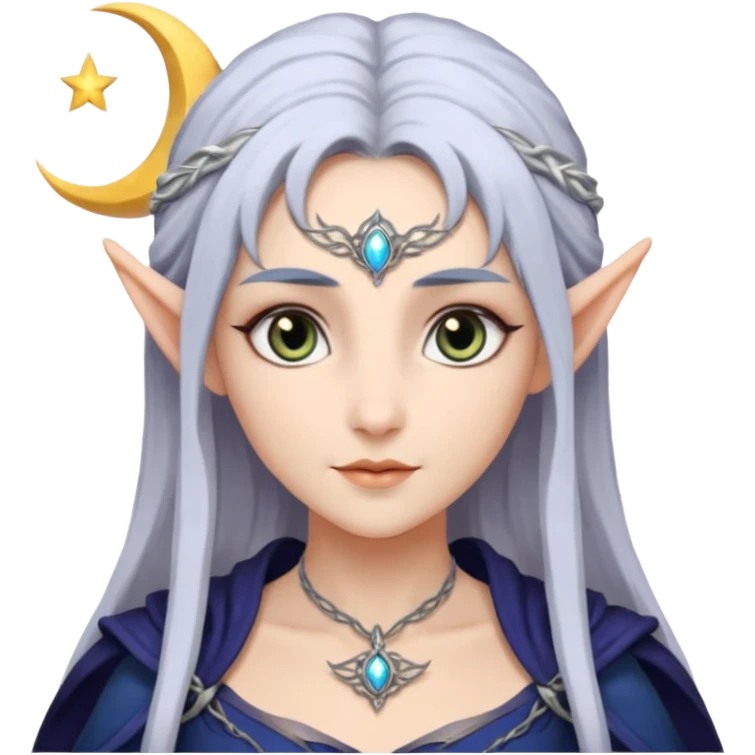Selune elven moon twilight goddess emoji