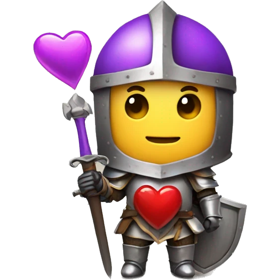 A little knight with the twitch mod icon holding a heart emoji