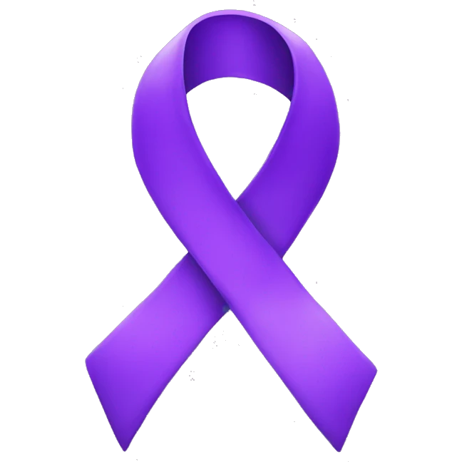 Purple ribbon  emoji