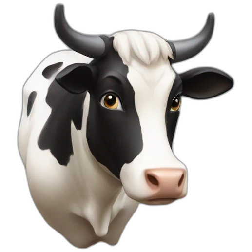Chat sur une vache emoji