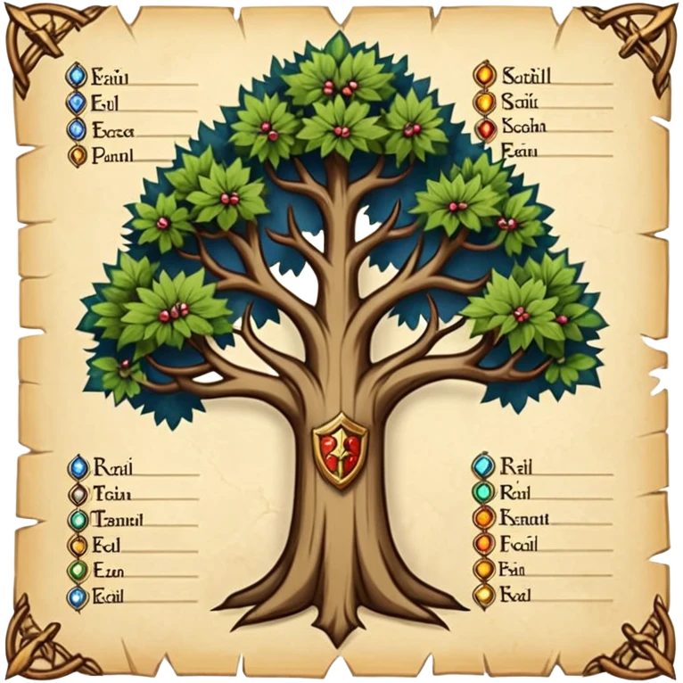 RPG skill tree medieval emoji