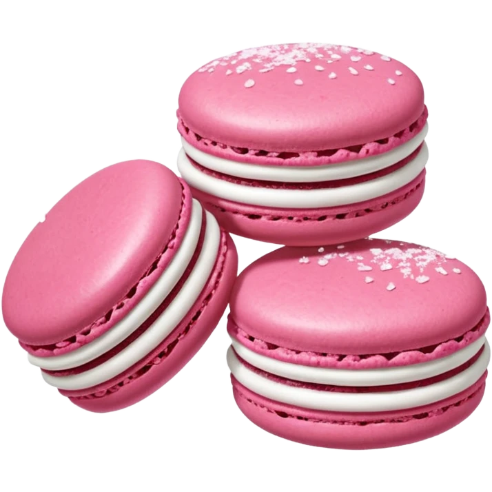 Macarons gâteaux framboise emoji