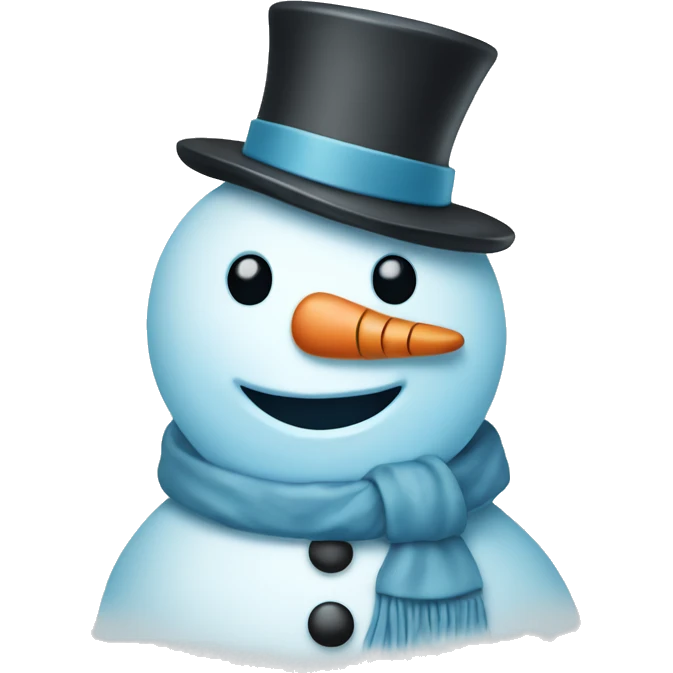 snowman pale blue accents emoji