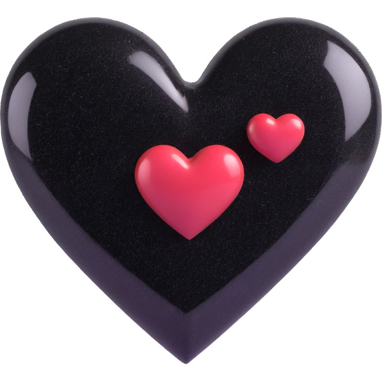 heart with black glitter emoji