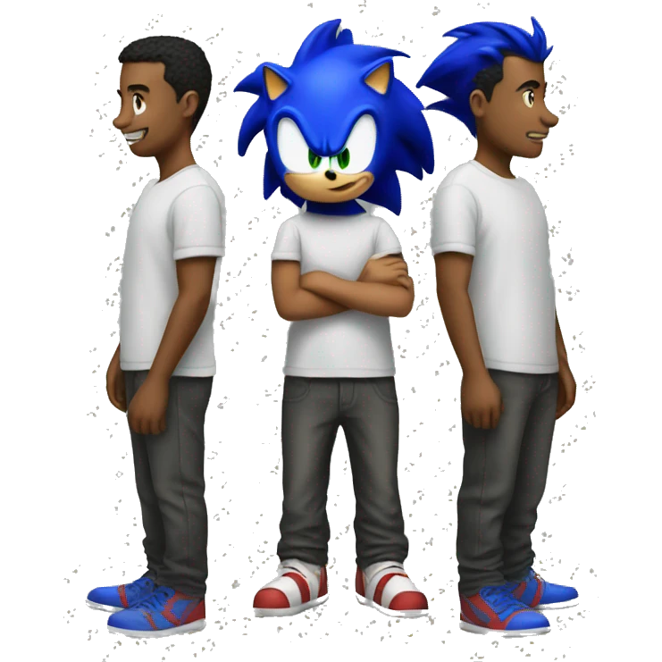 standing guy emoji as sonic emoji