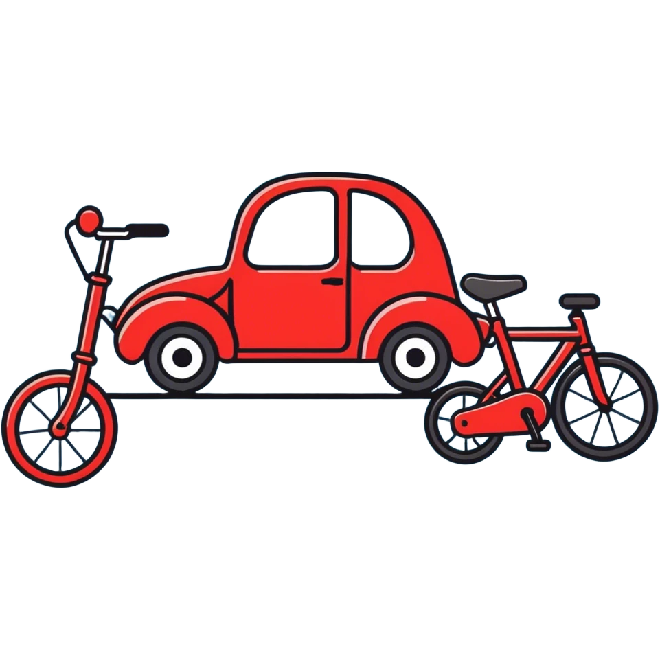 Car and bicycle  emoji