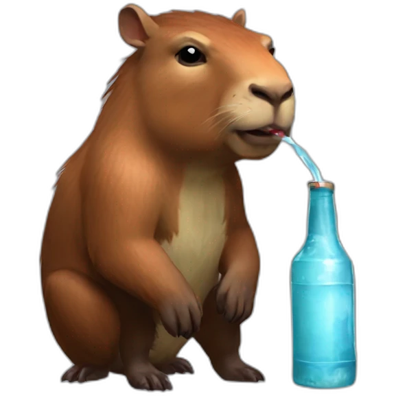 Capibara drink vodka play dota 2 emoji