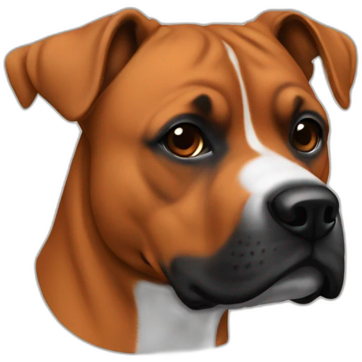 Staffordshire terror orange brown with black nose no white emoji