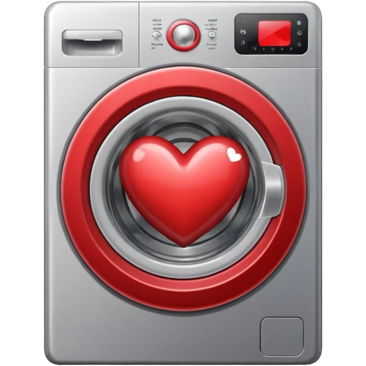 The washing machine inside the heart emoji