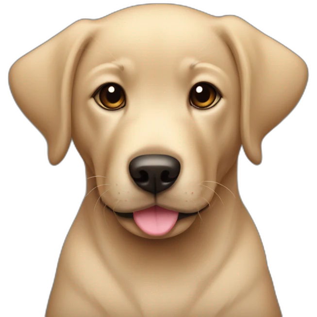 Un doudou bébé labrador noir emoji