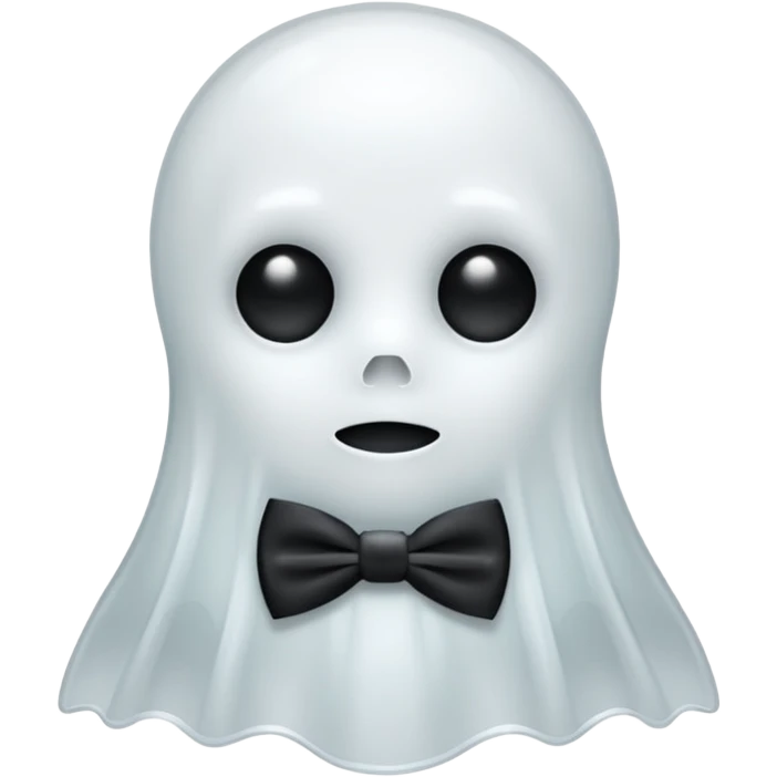 A ghost with a bowtie emoji
