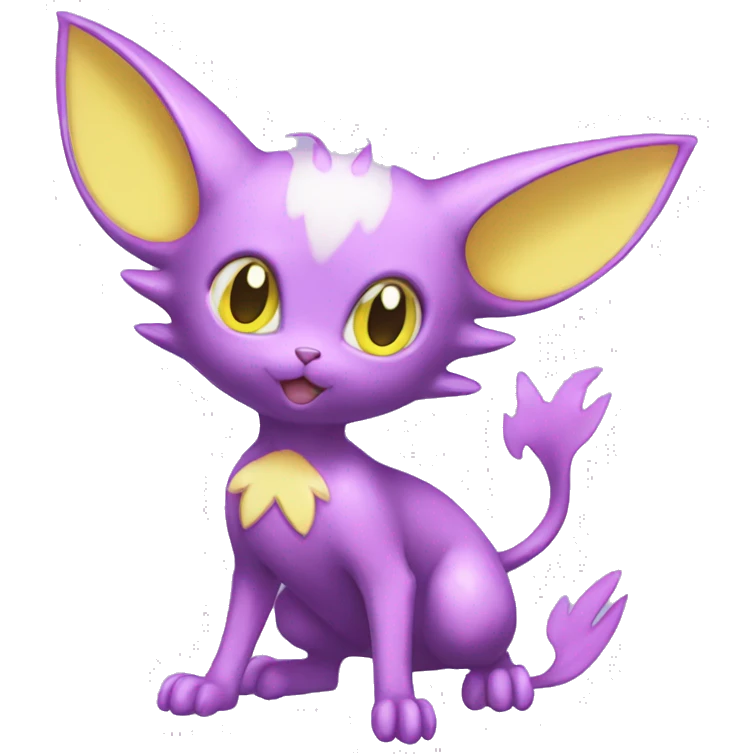 Shiny Noibat-Skitty-Espeon-fusion-hybrid full body emoji