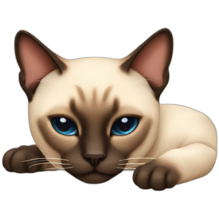 Siamese cat sleep emoji