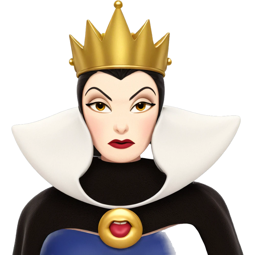 girl with crown and lipstick emoji