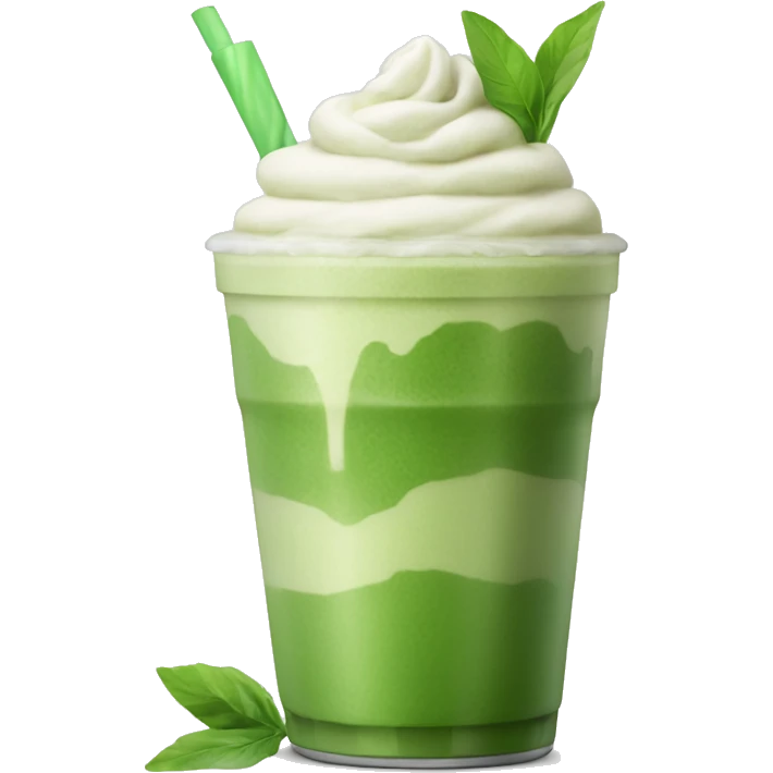 One Iced matcha latte  emoji