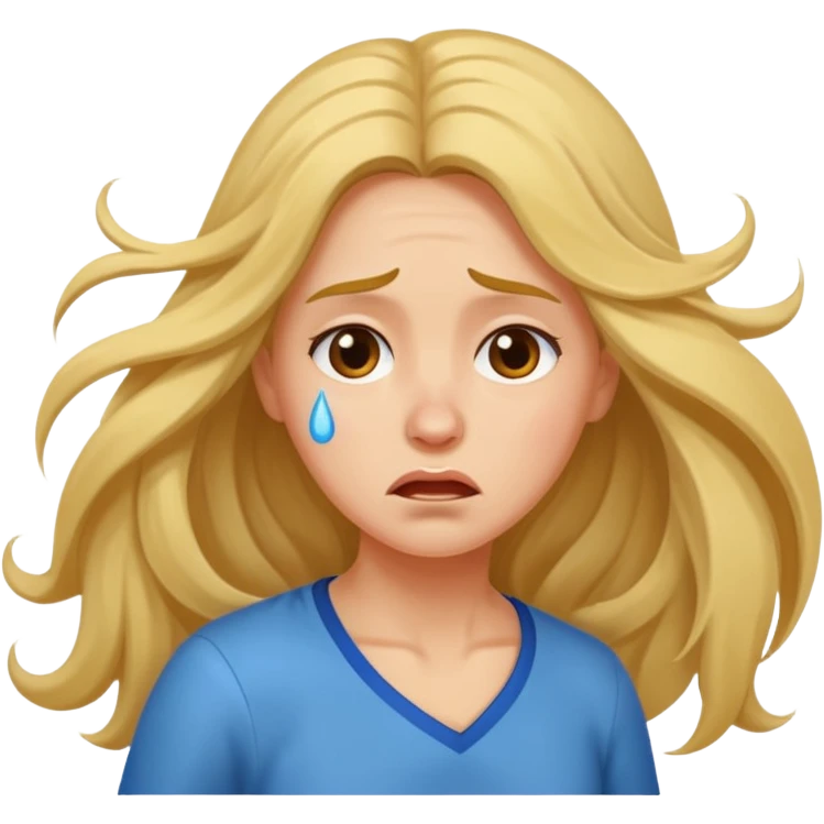 sad lady running emoji