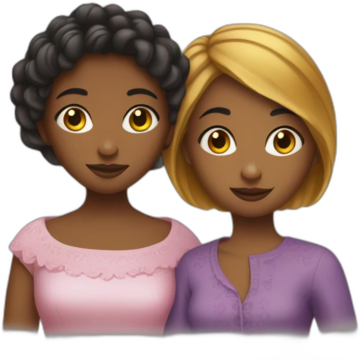 Une fille malienne et Mauricienne bff emoji
