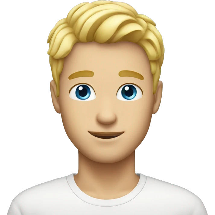 blonde guy blue eyes emoji