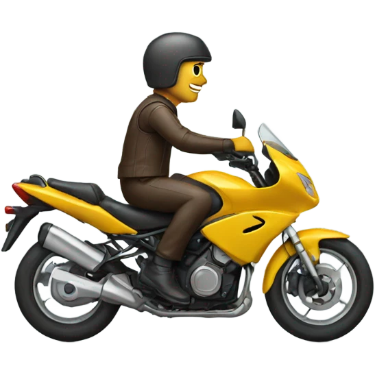 Man riding a motorbike  emoji