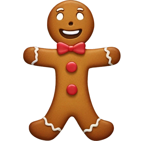 Gingerbread man emoji