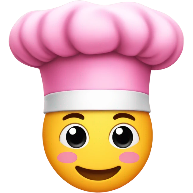 Pink chef hat emoji