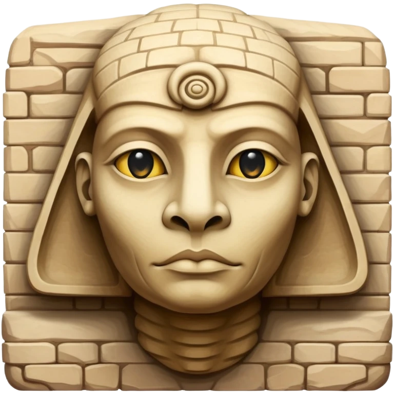 Sphinx bulding with reptilian face emoji