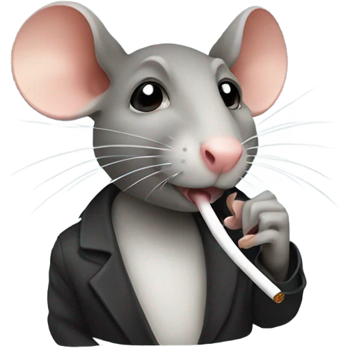 A rat smoking a cigarette emoji