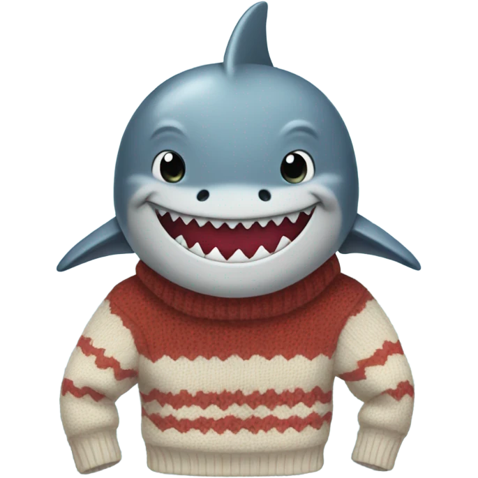 shark wearing a sweater emoji