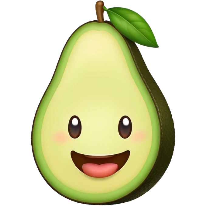 Aguacate con labios grandes  emoji