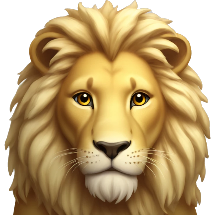 Radiant sunlight beautiful lion emoji