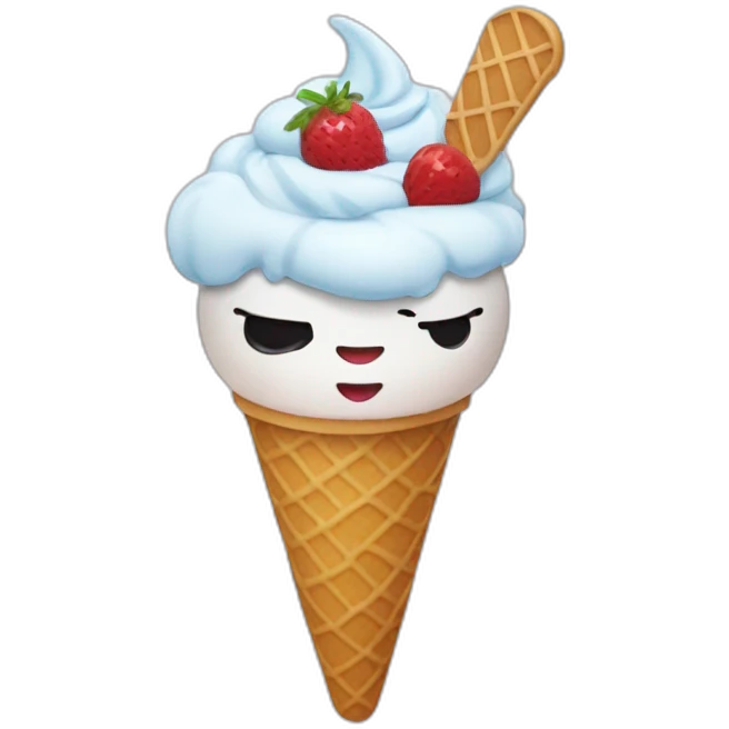 Cate ate an ice cream  emoji