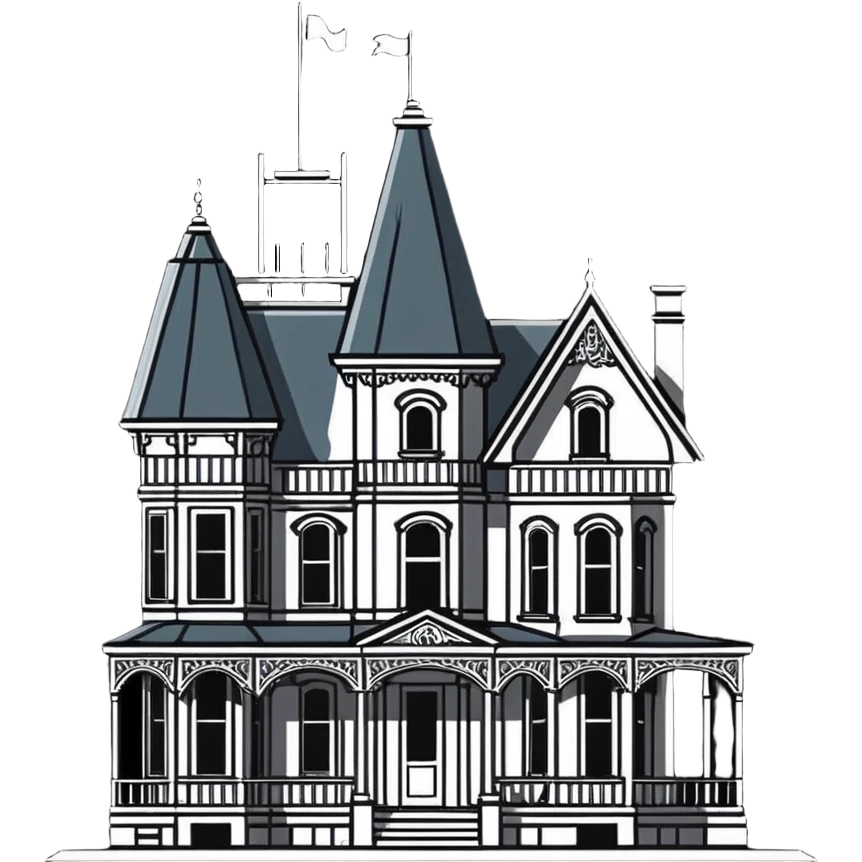 Victorian house under construction emoji